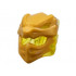Minifigure, Headgear Helmet with Flames on Back with Molded Pearl Gold Dragon Face Pattern: {прозрачно жълт}