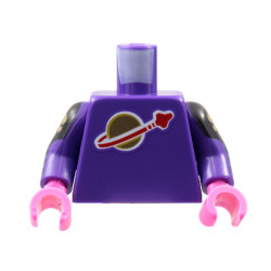Torso Space Classic Moon with Light Gold Outline Pattern / Dark Purple Arms with Black and Gold Armor / Dark Pink Hands: {светло виолетов}