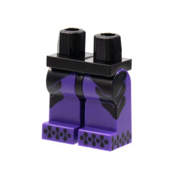 Hips and Dark Purple Legs with Black Side Panels, Connected Dots on Toes Pattern: {черен}