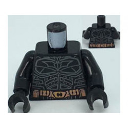 Torso Batman Logo with Body Armor Outline Detailed, Copper Belt Pattern / Black Arms / Black Hands: {черен}