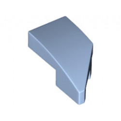 Лява плочка 1X2 с дъга, 45 градуса, изрязана: {светло кралско син}
