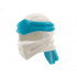 Minifigure, Headgear Ninjago Wrap Type 4 with Molded Medium Azure Headband Pattern: {бял}