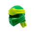 Minifigure, Headgear Ninjago Wrap Type 4 with Molded Lime Headband Pattern: {тъмно зелен}