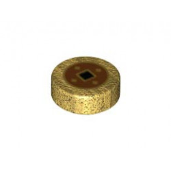 FLAT TILE 1X1, ROUND, NO. 188: {топло златист}