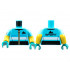 Torso Jacket Black Sport Mountains Logo Pattern / Yellow Arms with Medium Azure Short Sleeves and Black Sport Mountains on Right Arm Pattern / Dark Turquoise Hands: {умерено небесносин}