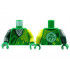 Torso Tunic White Scarf, Dark Green Trim, Lime Dragon Scales, Core Logo on Back Pattern / Lime Arm Left / Dark Green Arm Right / Green Hands : {тъмно зелен}