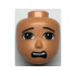 Mini Doll, Head Friends Male Large with Reddish Brown Eyes, Black Eyebrows and Scared Open Mouth Pattern: {нуга}