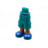 Mini Doll Hips and Trousers Cropped Large Pockets, Nougat Legs, Blue Shoes Pattern - Thick Hinge: {ярко синьо-зелен}