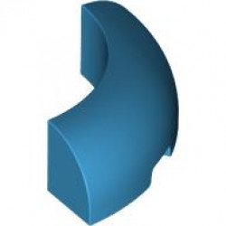 1/4 ARCH BRICK 3X3, W/ CUTOUT, NO. 1: {тъмно небесносин}