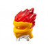Minifigure, Headgear Ninjago Wrap Type 5 with Molded Trans-Red Flames Pattern: {огнено жълто-оранжев}