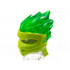 Minifigure, Headgear Ninjago Wrap Type 5 with Molded Trans-Green Flames Pattern: {ярко жълто-зелен}