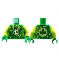 Torso Tunic, Lime and Yellowish Green Energy, Ninjago Logogram L Pattern / Lime Arms / Green Hands: {тъмно зелен}