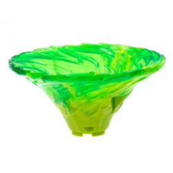 Tornado Spiral Wide with Marbled Trans-Green Top Pattern: {ярко жълто-зелен}