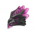 Minifigure, Head Modified Dragon Helmet with Molded Trans-Dark Pink Mouth, Eyes, and Crystal Shards Pattern: {титаниево метален}