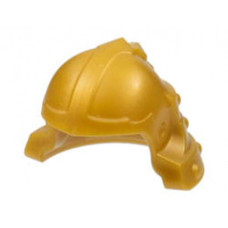 Minifigure, Headgear Helmet Ninja / Samurai without Clip: {топло златист}