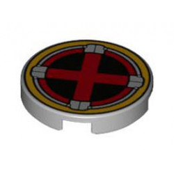 FLAT TILE 2X2, ROUND, NO. 1233: {умерено каменно сив}