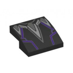 PLATE W. BOW 2X2X2/3, NO. 55: {черен}
