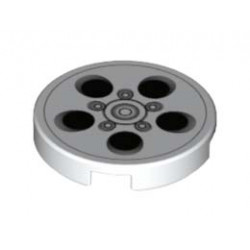 FLAT TILE 2X2, ROUND, NO. 1230: {бял}