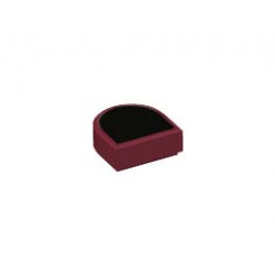 FLAT TILE 1X1, 1/2 CIRCLE, NO. 35: {нов тъмно червен}