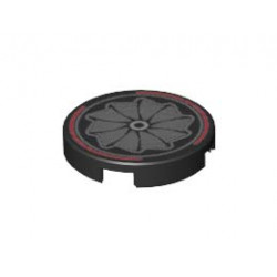 FLAT TILE 2X2, ROUND, NO. 1232: {черен}