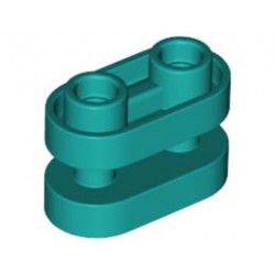 BRICK1X2, ROUNDED, W/ 3.2 SHAFT, NO. 1: {ярко синьо-зелен}