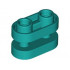 BRICK1X2, ROUNDED, W/ 3.2 SHAFT, NO. 1: {ярко синьо-зелен}