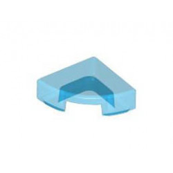 1/4 CIRCLE TILE 1X1: {прозрачно син}