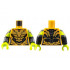 Torso Female Armor, Gold Plates, Black Trim Pattern (Gamora) / Black Arms with Lime Short Sleeves, Gold Armor Pattern / Lime Hands: {топло златист}