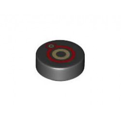 FLAT TILE 1X1, ROUND, NO. 202: {черен}