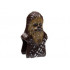 Minifigure, Head, Modified SW Wookiee, Chewbacca with Medium Nougat Face Fur, White Snow Spots Pattern: {тъмно кафяв}