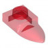PLATE 1X1, W/ TOOTH: {прозрачно червен}