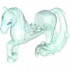 Horse with 2 x 2 Cutout, Long Swooshy Tail with Metallic Blue Eyes Pattern: {прозрачен светло син опал}