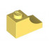 BRICK 1X2, OUTSIDE HALF ARCH, NO. 1: {студено жълт}