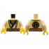 Torso Robe with Gold Hems, White Tunic, Dark Tan Scarf, Copper Sash, Ninjago Logogram MASTER on Back Pattern / Tan Arms / Yellow Hands : {тухлено жълт}