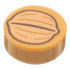 Tile, Round 1 x 1 with Nougat Walnut Pattern: {умерен нуга}