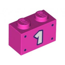 BRICK 1X2, NO. 80: {ярко пурпурен}