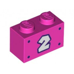 BRICK 1X2, NO. 81: {ярко пурпурен}