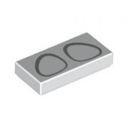FLAT TILE 1X2, NO. 351: {бял}