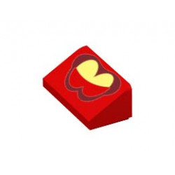 ROOF TILE 1X2X2/3, NO. 35: {ярко червен}