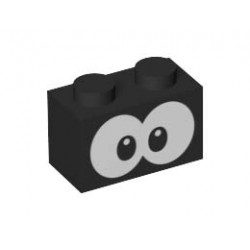 BRICK 1X2, NO. 85: {черен}