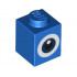 Brick 1 x 1 with Dark Blue Eye with Black Pupil Pattern (Super Mario Baby Penguin): {ярко син}