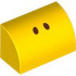 BRICK 1X2, OUTSIDE HALF BOW, NO. 15: {ярко жълт}