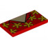 Tile 2 x 4 with Yellow Flowers, Tan Neck and Black Outlined Collar Pattern (BrickHeadz Dale Shirt Front): {ярко червен}