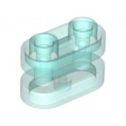 BRICK1X2, ROUNDED, W/ 3.2 SHAFT, NO. 1: {прозрачно светло син}