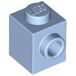 BRICK 1X1 W. 1 KNOB: {светло кралско син}