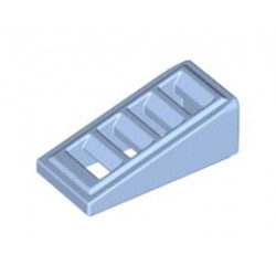 Покривна плочка с решетка 1X2x2/3: {светло кралско син}