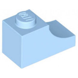 BRICK 1X2, OUTSIDE HALF ARCH, NO. 1: {светло кралско син}