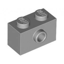 BRICK 1X2 W/ 1 KNOB: {умерено каменно сив}