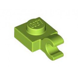 Плочка 1X1 с държач вертикален: {ярко жълто-зелен}