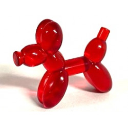 Minifigure, Utensil Balloon Dog: {прозрачно червен}